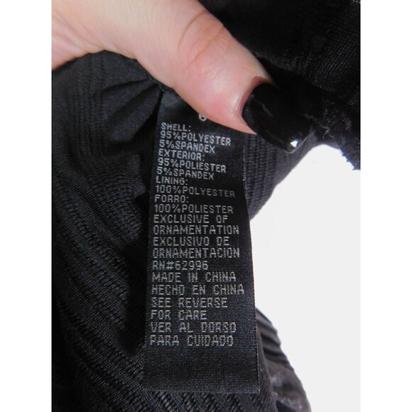 Scarlett Black Textured Gown 6 Beaded Waist Keyhole - Picture 5 of 12